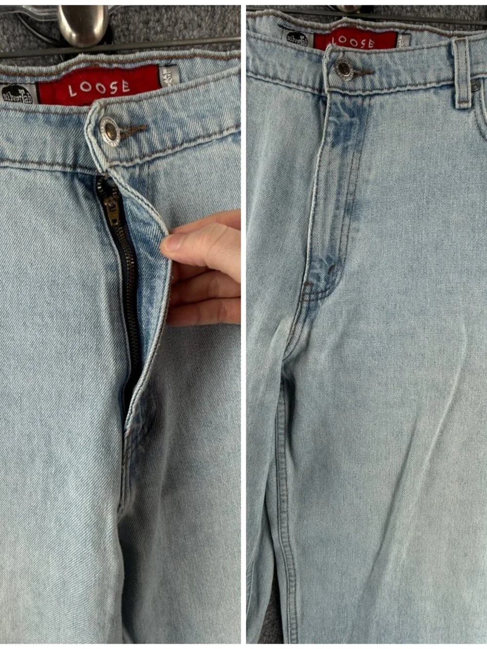VTG Levi's Silver Tab Blue Jeans Unisex Denim Loose Fit Cotton Y2K ACTL 34x31.5